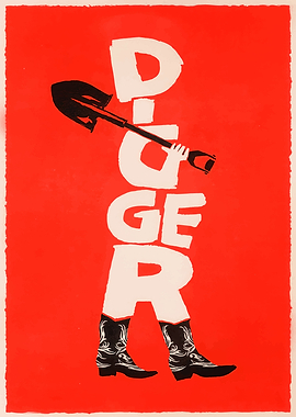 Digger Typography Poster