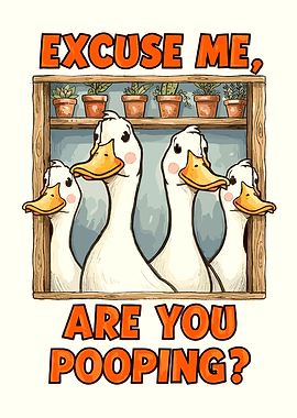 Funny Ducks Bathroom Wall Art