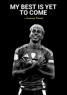 Lamine Yamal Inspirational Sports Poster