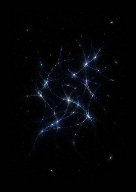 Ethereal Cosmic Constellation Lines