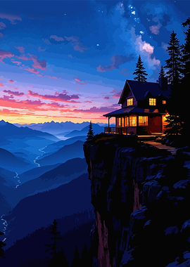 Cozy Cabin on Mountain Cliff