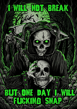 Grim Reaper Skull Motivational Art