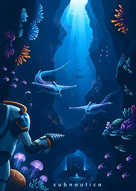Subnautica Underwater Exploration Poster