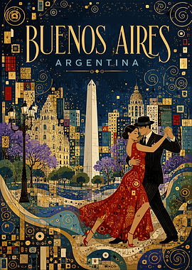 Buenos Aires Argentina Tango Poster