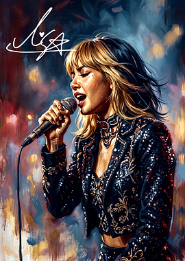Lisa Blackpink Singing Portrait
