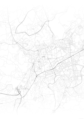 Minimalist City Street Map Print