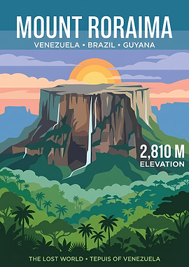 Mount Roraima Travel Poster