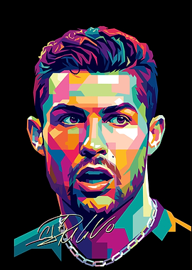 Cristiano Ronaldo WPAP Pop Art Portrait