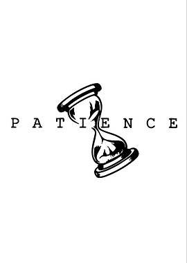 Patience Hourglass Minimalist Design