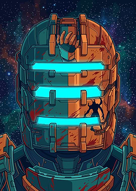 Dead Space Isaac Clarke Helmet Art