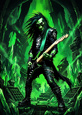 Green Skeleton Rocker in Crystal Cave