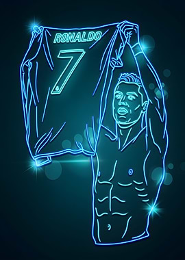Neon Captain Portugal Poster