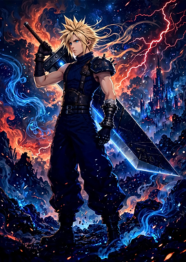 Cloud Strife with Buster Sword