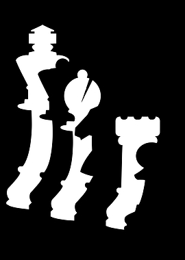 Minimalist Chess Piece Silhouettes