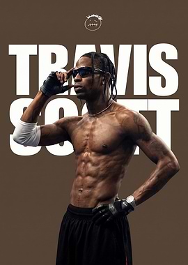 Travis Scott Athletic Portrait Poster