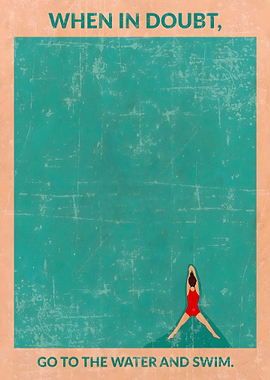 When in Doubt Swim Inspirational Poster