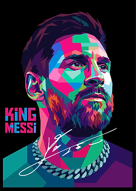 Lionel Messi WPAP Pop Art Portrait
