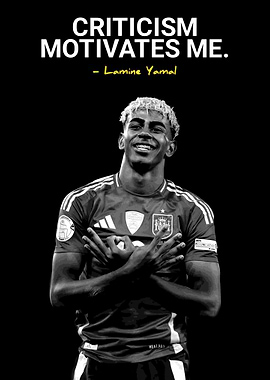 Lamine Yamal Inspirational Sports Poster