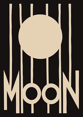 Minimalist Moon Typography Poster