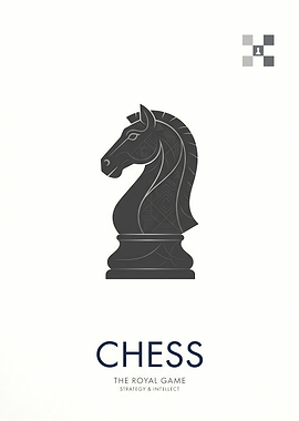 Minimalist Chess Knight Poster