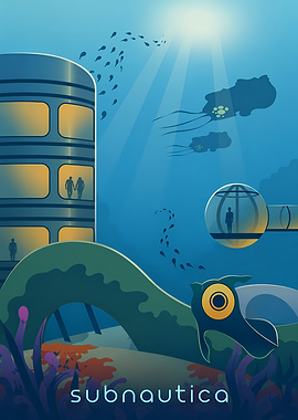 Subnautica Underwater Base Poster