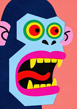 Pop Art Gorilla Illustration