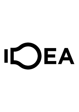 Minimalist Idea Lightbulb Typography Logo