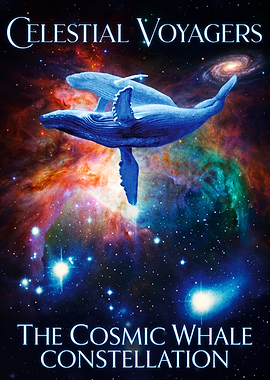 Celestial Voyagers Cosmic Whale Poster