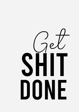 Minimalist Black and White Motivational Typography Wall Art Modern Office Poster
