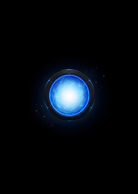 Minimalist Electric Blue Quantum Portal