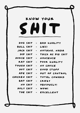 Know Your Slang Minimalist Typography Poster | Funny Dictionary Style Wall Art