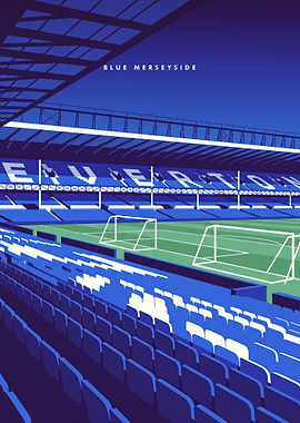 Everton Goodison Park Minimalist Poster