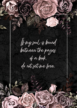 Floral Book Quote Wall Art