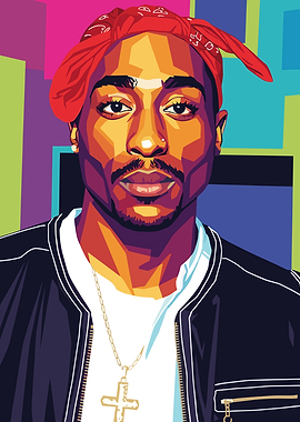 Tupac Shakur Pop Art Portrait