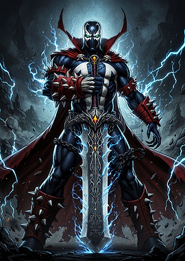 Spawn Holding A Glowing Sword