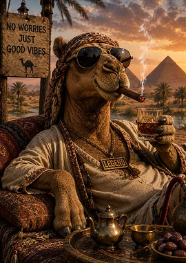 Cool Camel Relaxing in Egypt