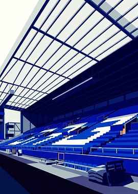 Goodison Park Stadium Minimalist Art