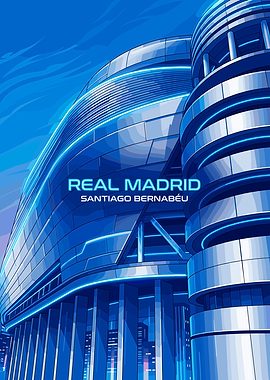 Real Madrid Santiago Bernabéu Stadium Poster