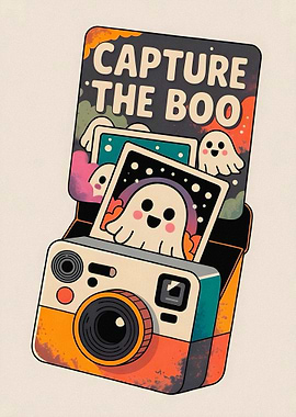 Capture the Boo Instant Camera Illustration