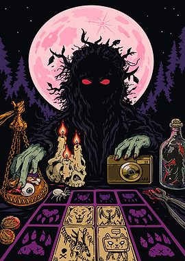 Inscryption Dark Forest Witch Playing Card Game