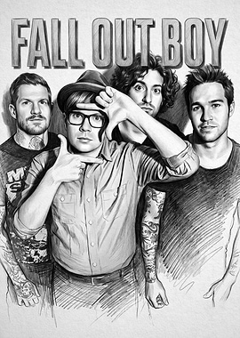 Fall Out Boy Pencil Sketch Portrait
