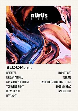 RÜFÜS DU SOL Bloom Album Poster