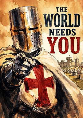 Crusader Knight Recruitment Poster