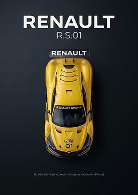 Renault R.S.01 Racing Car Poster
