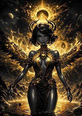 Celestial Dark Angel Goddess