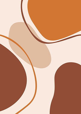 Minimalist Abstract Earth Tone Shapes