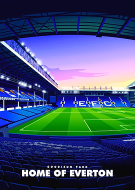 Goodison Park Everton Football Stadium Poster