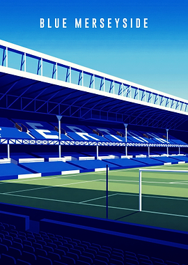 Everton Goodison Park Minimalist Poster