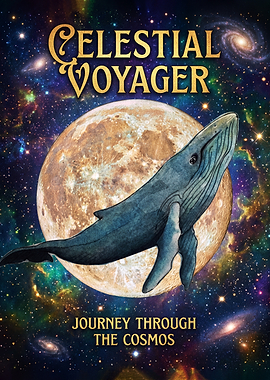 Celestial Voyager Space Whale Poster