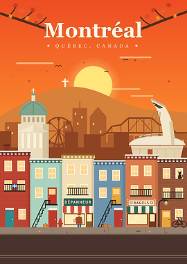 Montréal in Autumn - Fall Cityscape